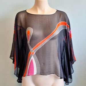 🅱️🅾️G🅾️ Pure silk color prints 2 ways blouse and scarf